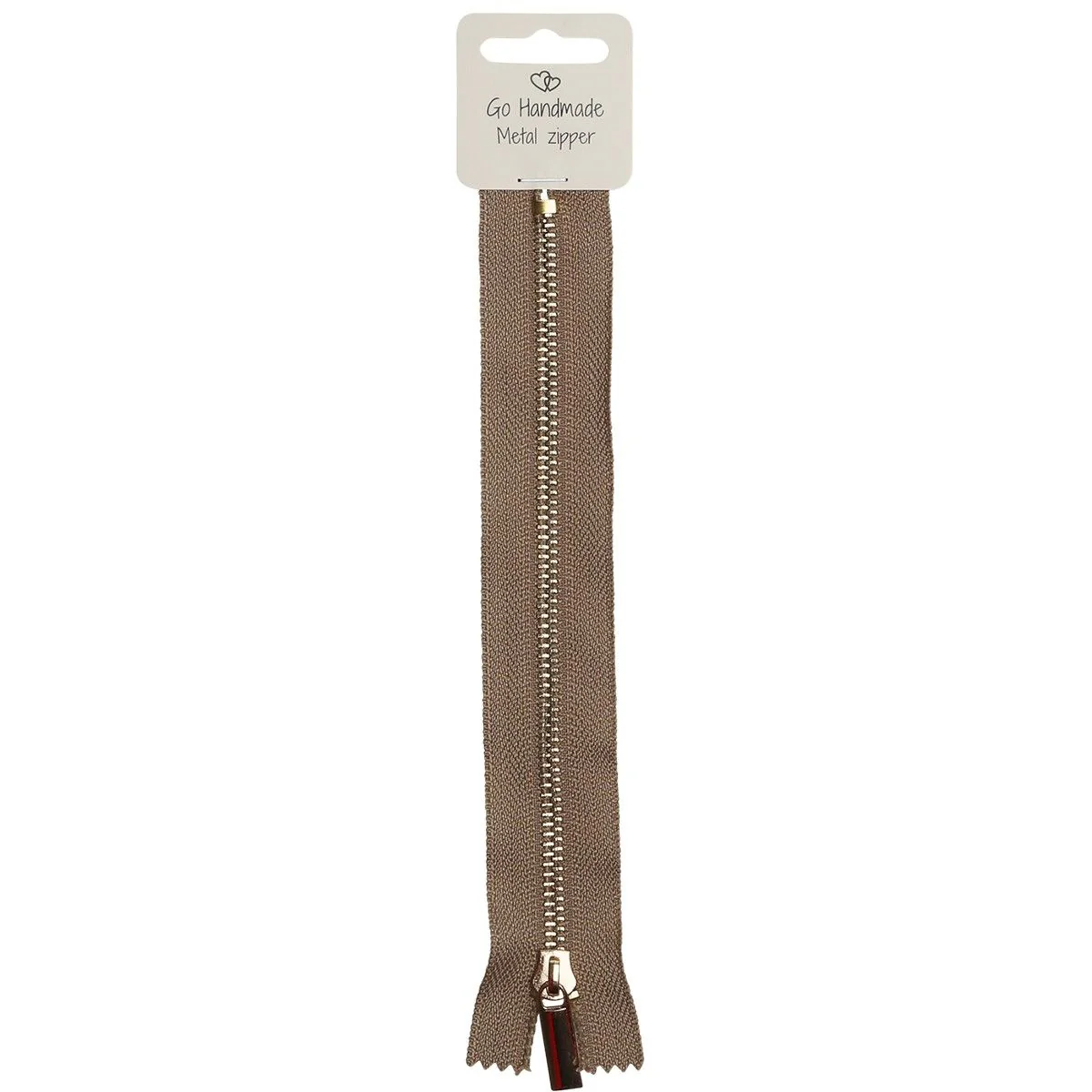 Metallinen vetoketju - Beige - Image 2