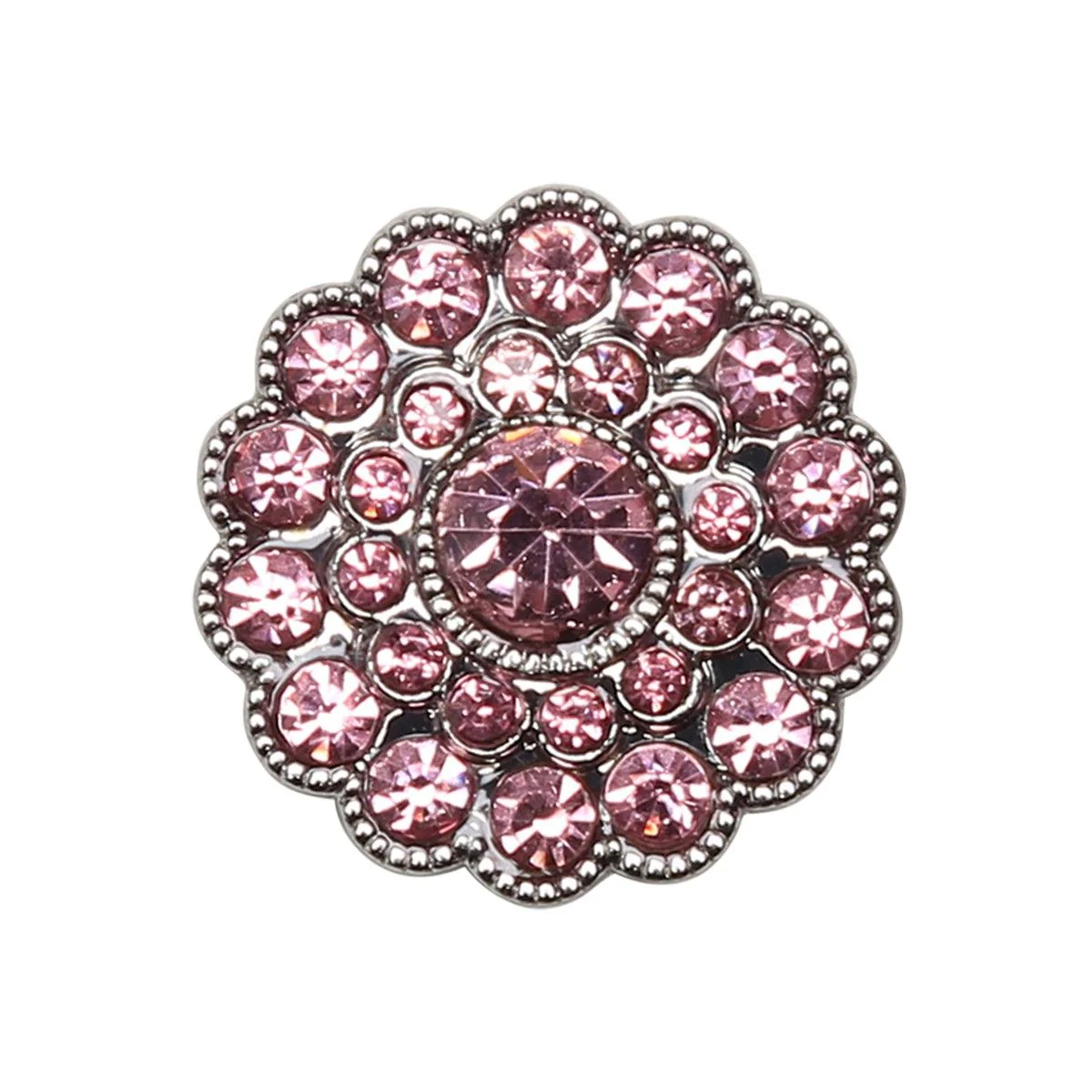Bling-Napit - Pienet kivet - Vaaleanpunainen - 4 kpl