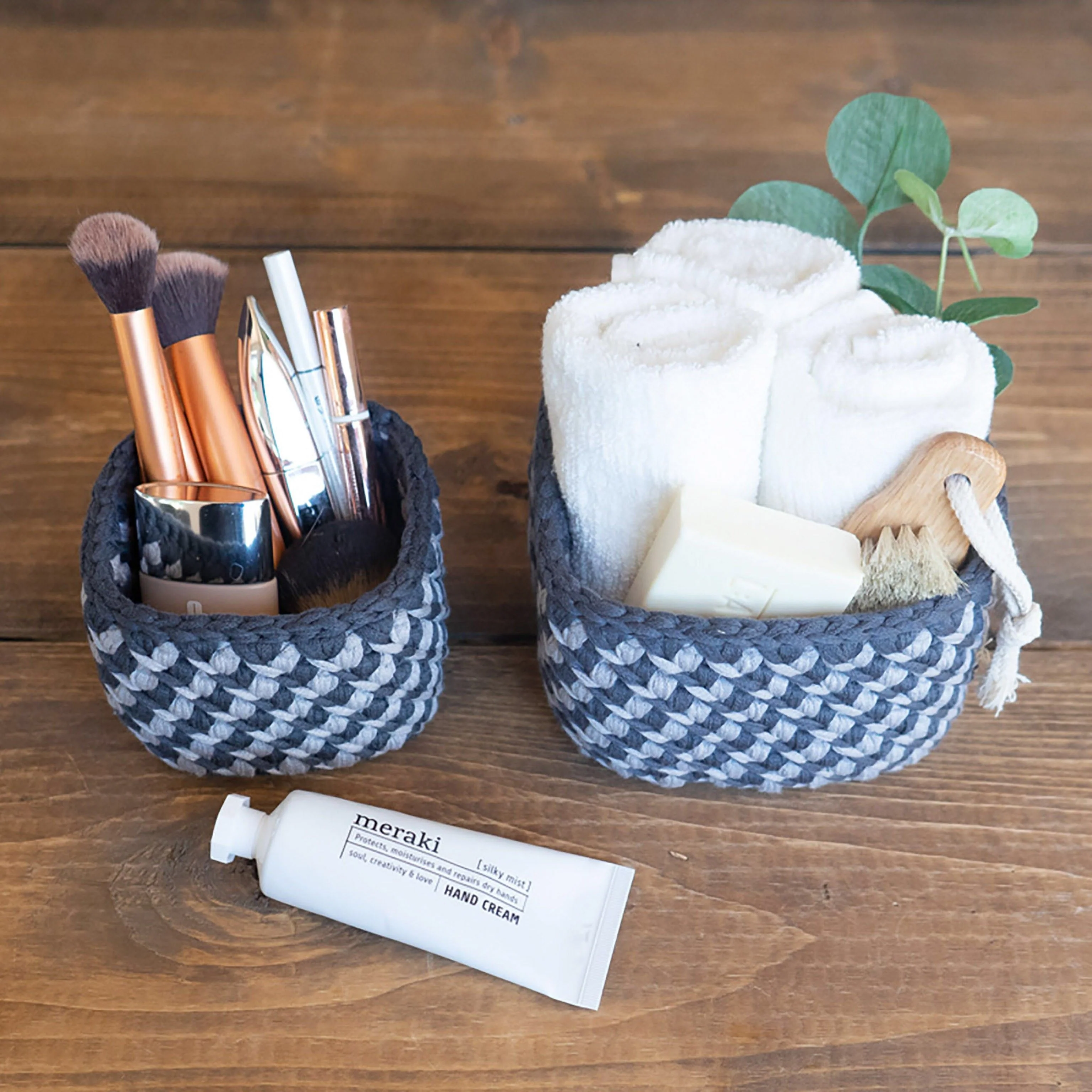 Oblique Lines Stripes - Square baskets - Image 2