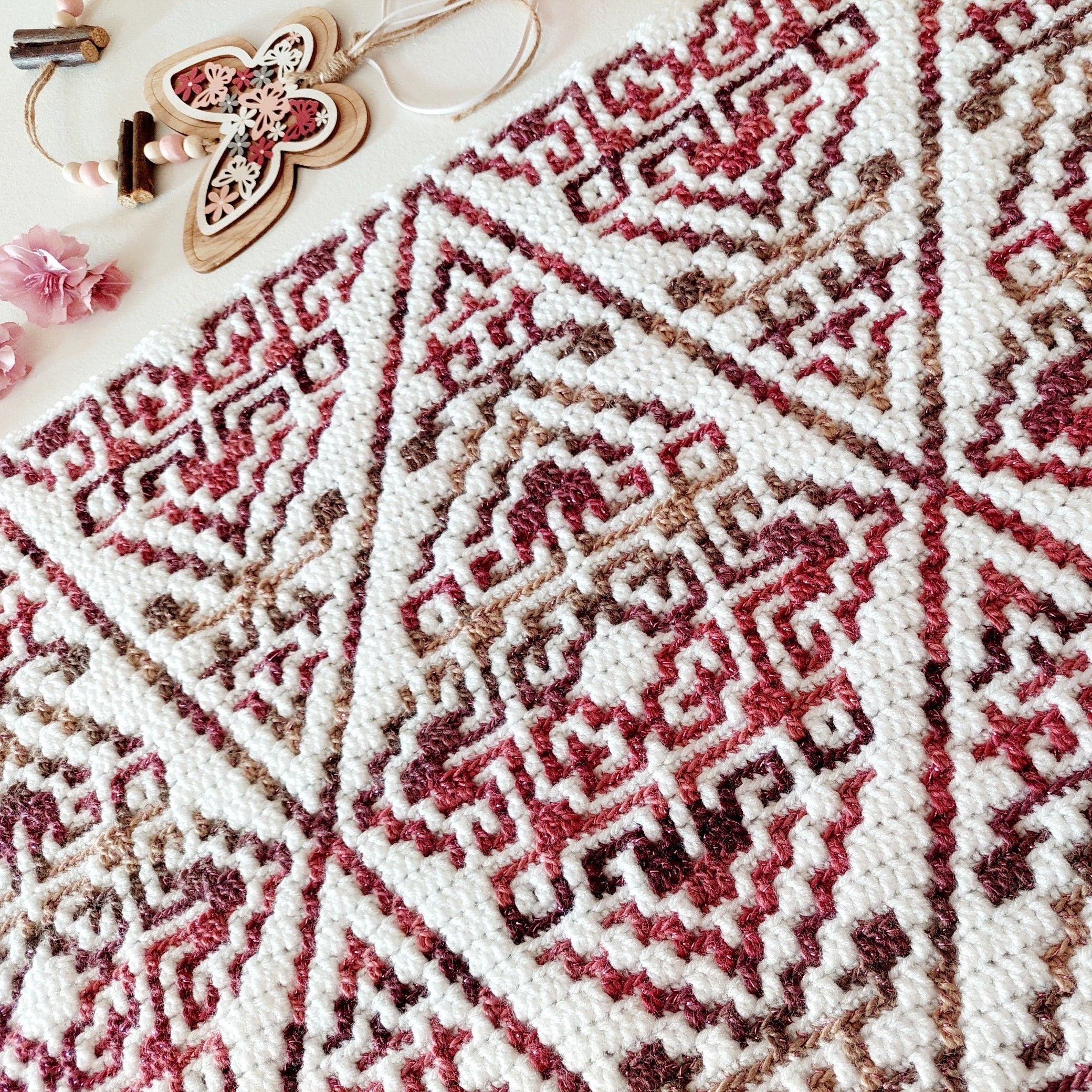 Aztecana - Mosaic Crochet Blanket - Image 5