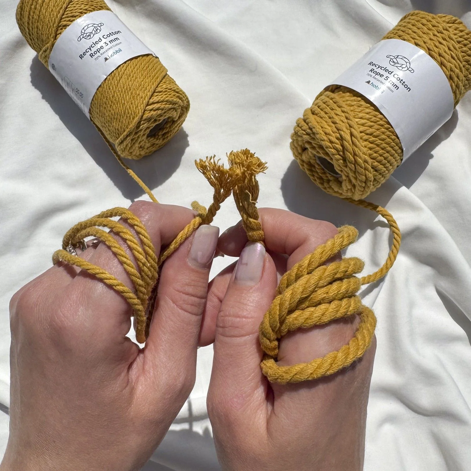 Recycled Cotton Rope (3 mm) - Image 6